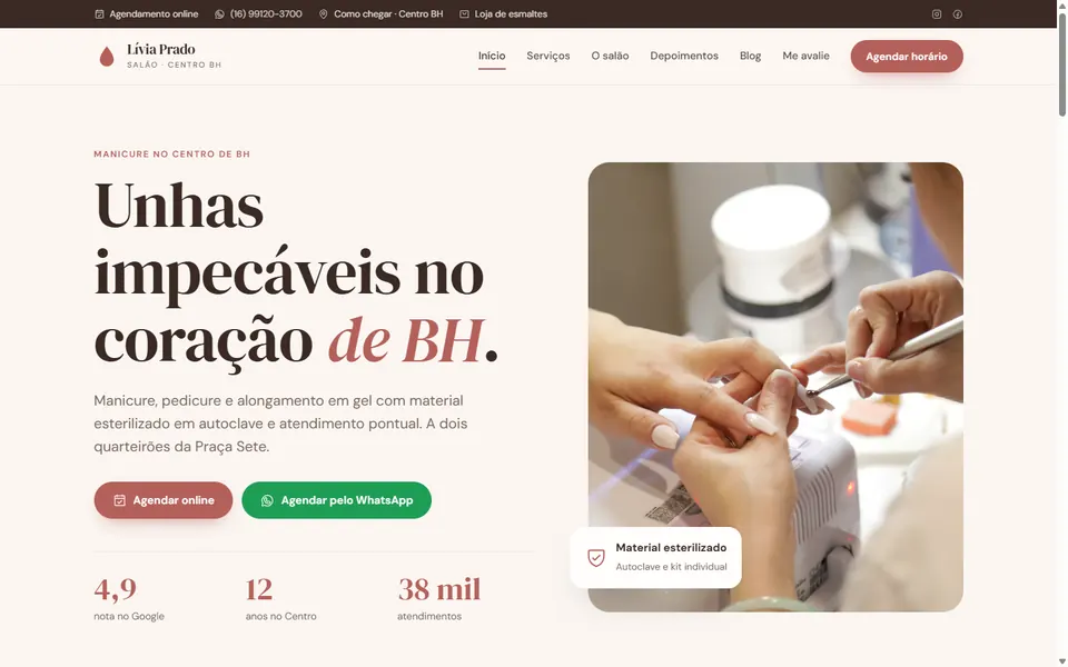 Site de exemplo Lívia Prado