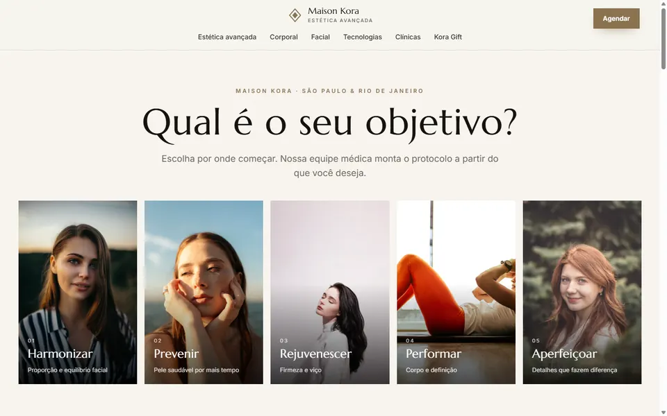 Site de exemplo Maison Kora