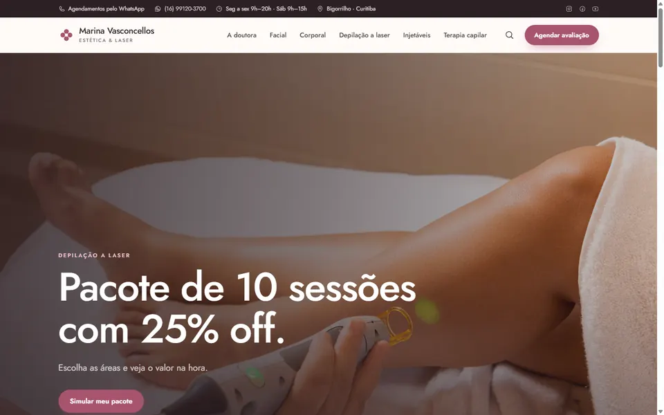 Site de exemplo Marina Vasconcellos