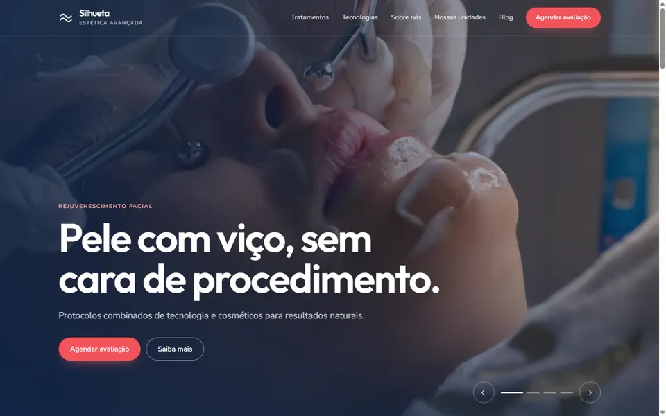 Site de exemplo Silhueta